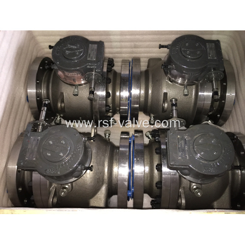 Cast Steel 2PCS Body Trunnion Mounted Ball Valve